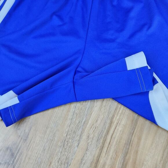 💛Adidas Blue & White ClimaLite Basketball Shorts Medium - Picture 7 of 8